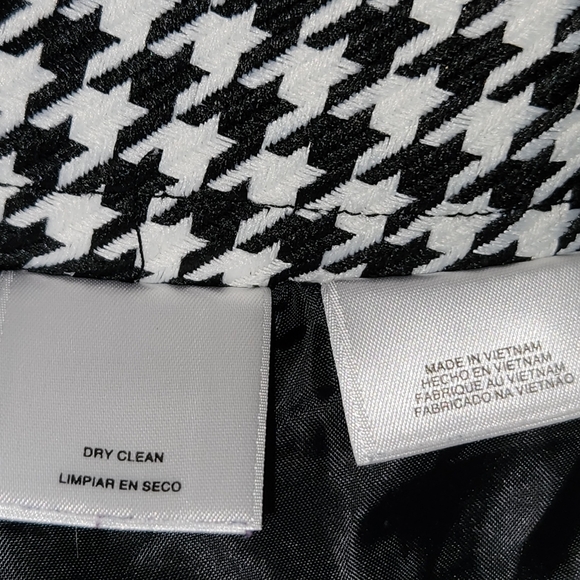 Kasper Black and White Houndstooth  Pleated Pencil Skirt Size 12 - Picture 7 of 8